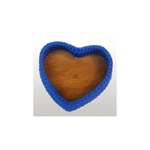  Szív 22 cm-es horgolható faalap 