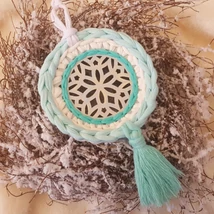 Hópehely horgolható faalap "B"