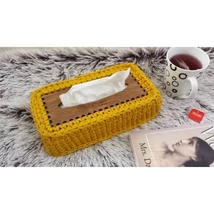 Zsebkendőtartó doboz horgolható faalap