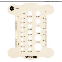 Tulip kötőtű méretező vaj színű