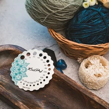 Sterling Silver Plated Metal Needle Gauge - STERLING EZÜSTÖZÖTT FÉM TŰMÉRŐ